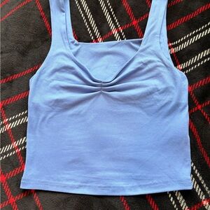 Amazon Essentials Light Blue Crop Top